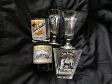 Conjunto de 5 copos de uísque Jack Daniels - Fine Old No. 7 & Uncle Jack’s - 2002 comprar usado  Enviando para Brazil