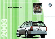Volkswagen Parati 1.0 car (made in Brazil) _2002 Prospekt / Brochure comprar usado  Enviando para Brazil