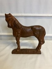 Usado, Estilo ocidental marrom ferro fundido cavalo batente cunha 8" x 6" x 2" CE! comprar usado  Enviando para Brazil