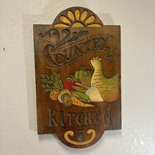 Cozinha country vintage esculpida à mão decoração madeira pendurada na parede comprar usado  Enviando para Brazil