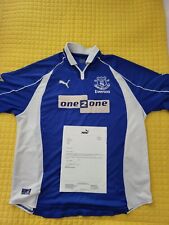 Matchworn everton shirt for sale  UK