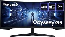 Monitor para jogos Samsung 34 polegadas Odyssey G5 WQHD monitor curvo 165Hz 1ms HDMI DP comprar usado  Enviando para Brazil