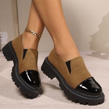 Mocassins femininos plataforma robusta biqueira redonda oxfords sapatos sociais casuais slip on, usado comprar usado Mocassins femininos plataforma robusta biqueira redonda oxfords sapatos sociais casuais slip on, usado comprar usado  Enviando para Brazil