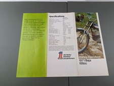 1971 Harley Davidson 1971 Baja 100cc folheto de motocicleta original desdobra-se comprar usado  Enviando para Brazil