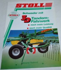 Stoll Zgrabiarka 3D Traktor Maszyny rolnicze Brochure Broszura na sprzedaż  PL