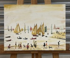 Lowry yachts painting for sale  BEDFORD
