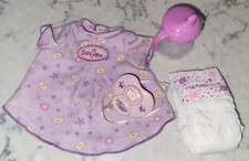 Roupa de camisola Baby Alive boneca mamadeira doce pijama chupeta fralda comprar usado  Enviando para Brazil