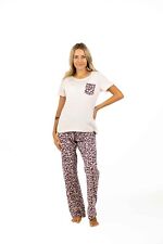 Leopard oatmeal pyjama for sale  BRADFORD