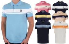 Camisa polo masculina retrô linha jovem Sergio Tacchini gola de algodão nova P-4XL comprar usado  Enviando para Brazil