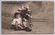 Edwardian birthday postcard for sale  MANCHESTER