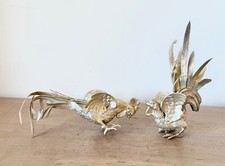 Pair silver fighting for sale  STANMORE