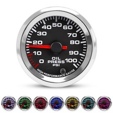 Usado, Medidor de pressão de óleo de carro 2" 52mm 7 cores LED medidor eletrônico sensor de pressão de óleo psi comprar usado  Enviando para Brazil