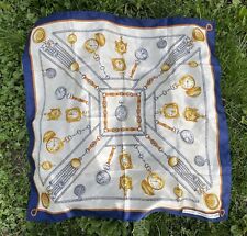 Usado, Relógio Omega tinta cachecol de seda logotipo azul dourado vintage França raro comprar usado  Enviando para Brazil