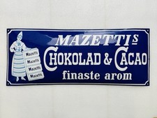 Emailschild mazetti schokolade gebraucht kaufen  Schiffweiler