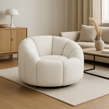 Ivory boucle swivel for sale  UK