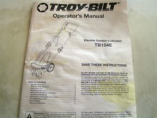 CULTIVADOR DE JARDÍN ELÉCTRICO TROYBILT MODELO #TB154E MANUAL DE OPERADOR segunda mano  Embacar hacia Mexico