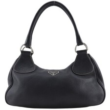 Bolsa de ombro feminina PRADA preta couro de bezerro comprar usado  Enviando para Brazil