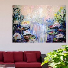 Gemälde seerosen leinwand gebraucht kaufen  Bad Pyrmont