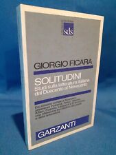 Giorgio ficara solitudini. usato  Torino