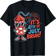 Camiseta 4th Of July Bruh Boys Funny Firecracker 4th Of July comprar usado  Enviando para Brazil