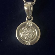 Platinum diamond pendant for sale  PAIGNTON