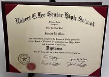 Robert E. Lee diploma do ensino médio sênior Midland, Texas comprar usado  Enviando para Brazil