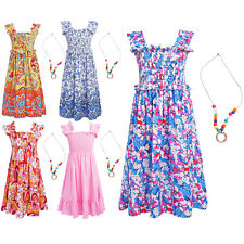 Vestidos infantis meninas estampados florais vestido diário vestido de verão princesa streetwear show comprar usado  Enviando para Brazil