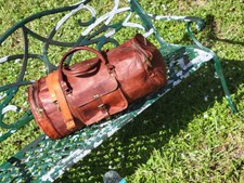 31" Redondo Bolsa Cuero Lona Viaje Genuino Gimnasio Equipaje Vintage Hombres comprar usado 31" Redondo Bolsa Cuero Lona Viaje Genuino Gimnasio Equipaje Vintage Hombres comprar usado  Enviando para Brazil