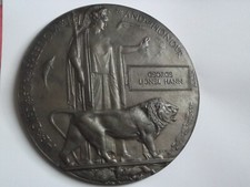 Ww1 death plaque for sale  BASILDON