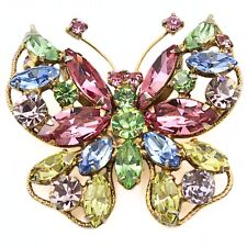 Broche borboleta amarelo verde pastel multicolorido assinado pela regência esplêndido comprar usado  Enviando para Brazil