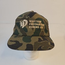 Gorra de malla Wester Pneumatics Eugene Oregon camuflaje camionero Snapback segunda mano  Embacar hacia Mexico