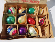 Vintage glass christmas for sale  WATFORD