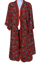 Time And Tru Talla 2XL-3XL Estampado Floral Kimono Envolvente Bata Cubierta *Falta Corbata de Cuerda* segunda mano  Embacar hacia Mexico