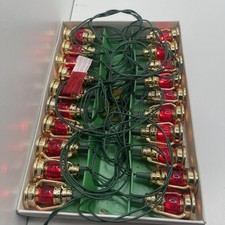 Mini lanterna vintage luzes de corda 20 lâmpadas de ouro vermelho Yule Natal 1986 comprar usado  Enviando para Brazil