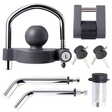  Kit de bloqueo y bloqueo de acoplador de receptor de remolque con llave, gris de 1/2" y 5/8" de diámetro segunda mano  Embacar hacia Mexico