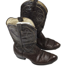 Botas caubói vintage Delta masculinas tamanho 12 D estampa de avestruz couro anos 90 ocidental comprar usado  Enviando para Brazil