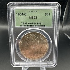 BU dólar de prata Morgan 1904-O não circulado - PCGS MS63 etiqueta verde comprar usado  Enviando para Brazil