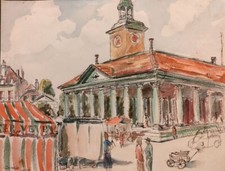 Jolie aquarelle école d'occasion  Saint-Félix-Lauragais
