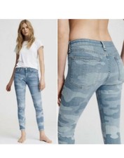 Jeans skinny cintura média Rag & Bone Cate tamanho 25 camuflagem azul claro US$ 2216 comprar usado  Enviando para Brazil