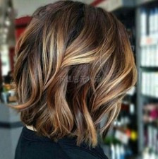 Usado, Peruca de cabelo humano Highlight marrom 13x4 frente de renda para uso diário feminino comprar usado  Enviando para Brazil
