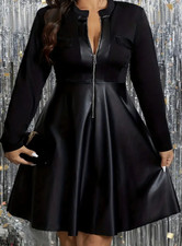 Minikleid kontrastkragen langa gebraucht kaufen  Mannheim