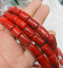 Coluna de forma livre 10x15mm coral vermelho fazendo joias contas de pedra preciosa soltas fio 15" comprar usado  Enviando para Brazil