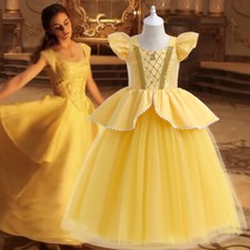 Usado, A Bela e a Fera Princesa Belle Crianças Vestido Halloween Máscara Meninas Saias comprar usado  Enviando para Brazil