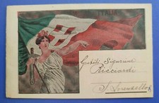 1916 ITALIA canto inno patriottico - splendida allegoria - cartolina tripla comprar usado  Enviando para Brazil