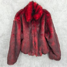Casaco bombardeiro internacional masculino vintage pele sintética M vermelho preto zíper completo anos 80 comprar usado  Enviando para Brazil