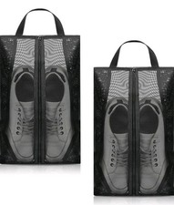 Usado, Pacote com 2 bolsas de sapatos para viagem, bolsas de tênis embalagem com zíper resistente transparente comprar usado  Enviando para Brazil