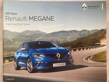 Folheto de vendas de carros Renault Megane mercado do Reino Unido - julho de 2017 comprar usado  Enviando para Brazil