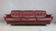 Brązowa skórzana sofa firmy Madsen & Schubell, Dania lata 60. na sprzedaż  PL