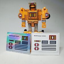 Adesivos para reprodução de dumper Machine Robo GoBots MR-09 comprar usado  Enviando para Brazil