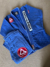 GRACIE BARRA Equipe GB Kimono Oficial Jiu Jitsu Gi AZUL Adulto Tamanho A1 ~ LEIA comprar usado  Enviando para Brazil